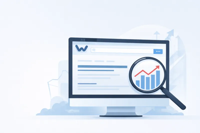 Illustration représentant l’optimisation SEO d’un site web pour améliorer sa visibilité sur Google